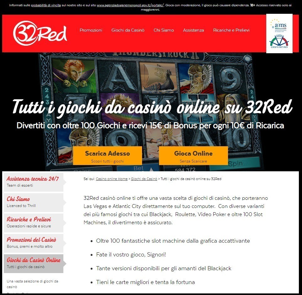 Giochi e software 32Red Casino