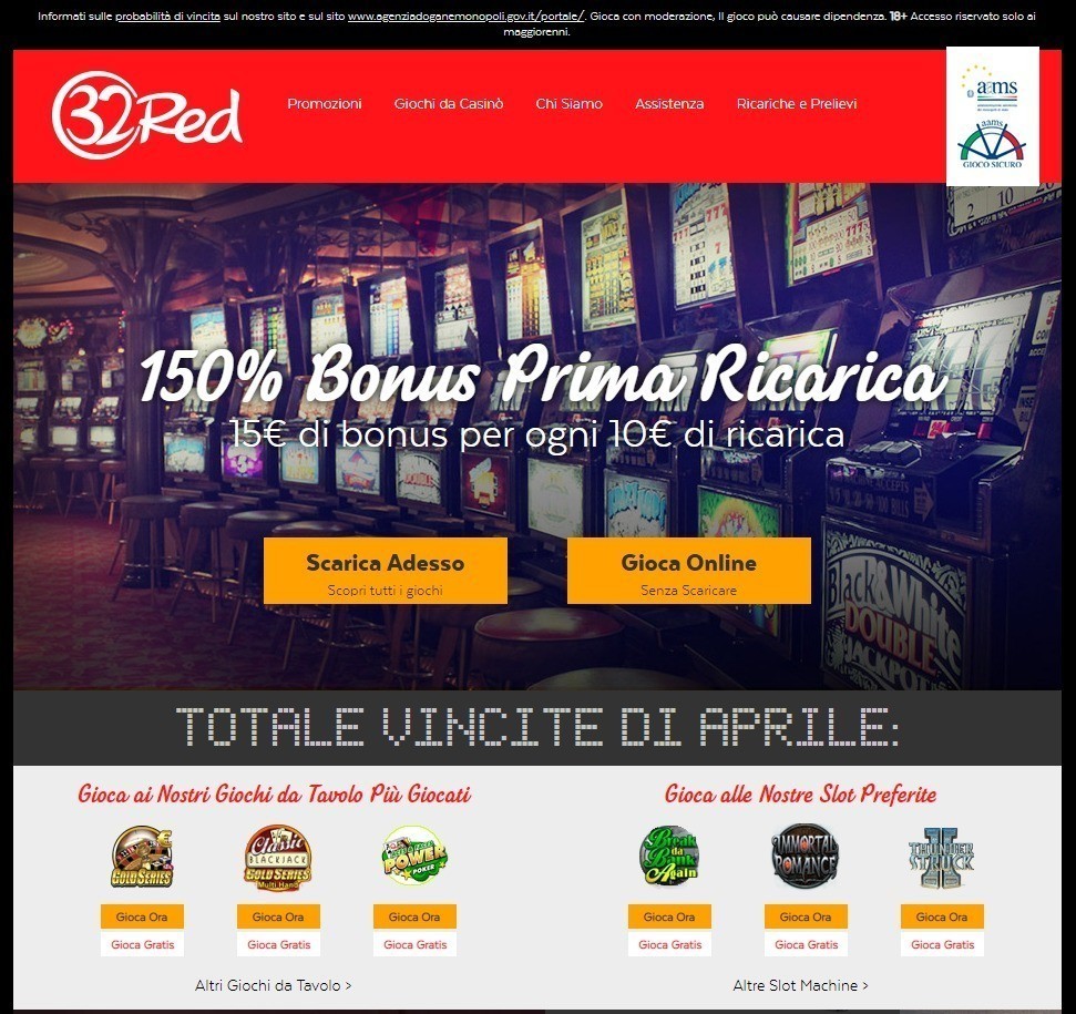 Panoramica del casinò 32Red